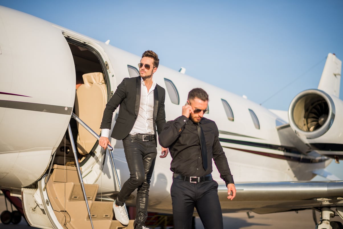 Bodyguard escorting a celebrity